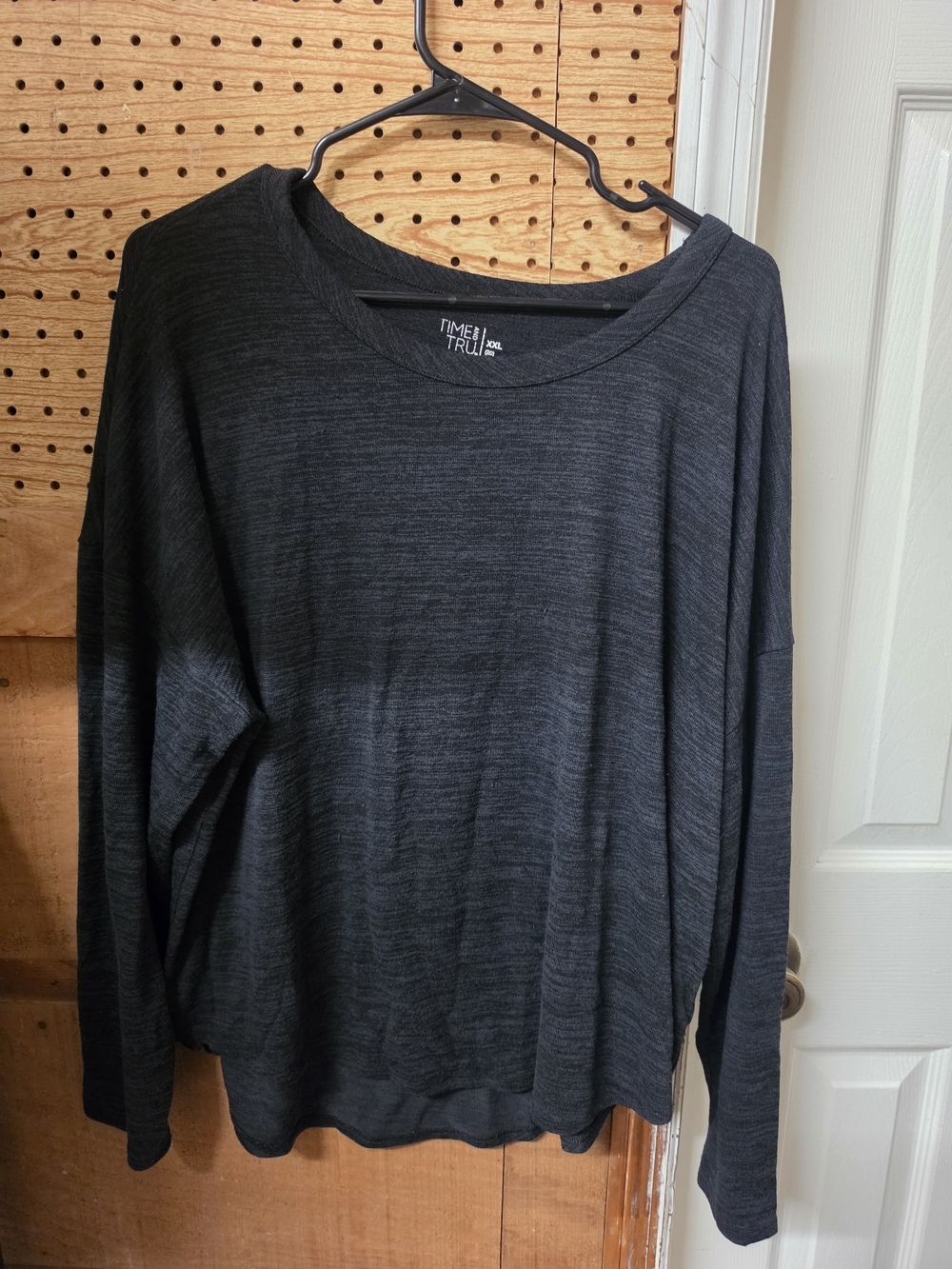 Time and Tru Men's Dark Charcoal Crewneck Sweater